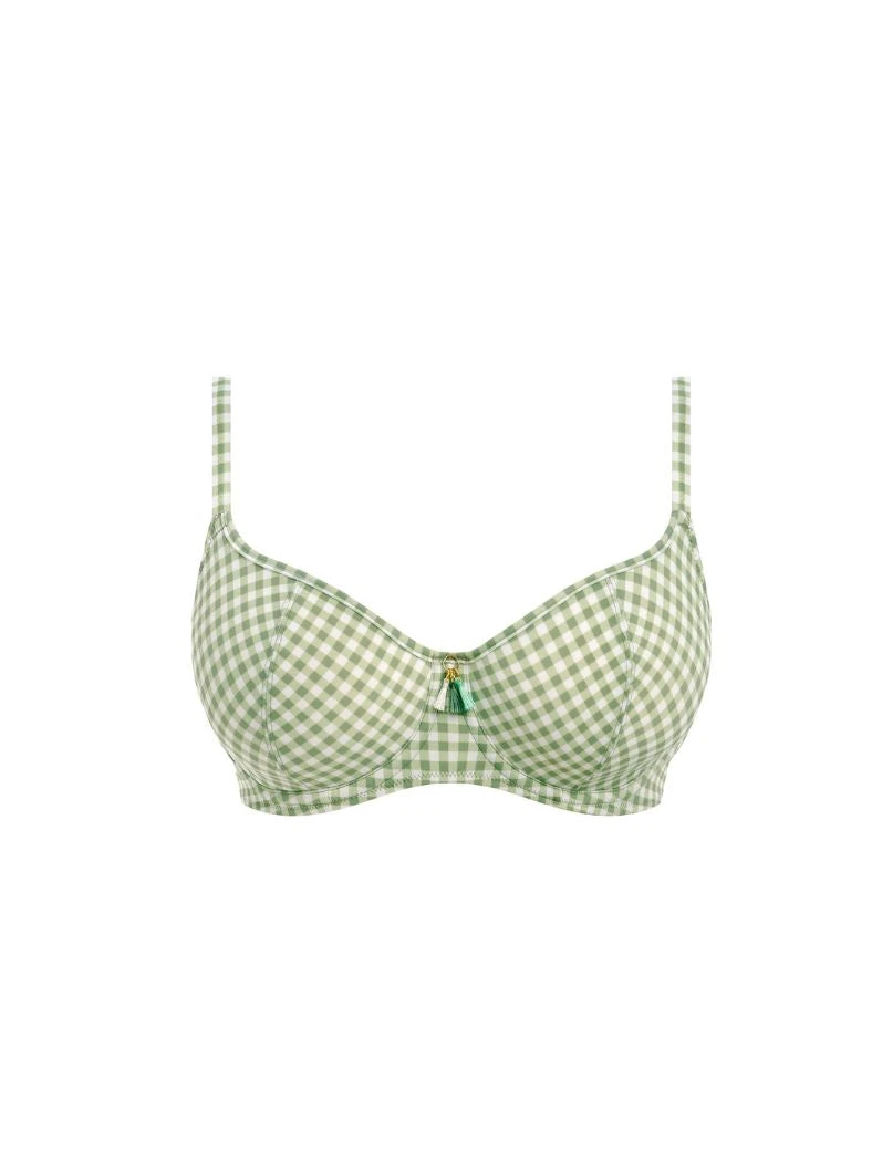 FREYA Check In Sweetheart Bikini Top - Khaki 5 FREYA Check In Sweetheart Bikini Top - Khaki - Image 3