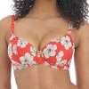 FREYA Hibiscus Beach Plunge Bikini Top - Sunset -MARIE JO Shop braforme freya swimwear hibiscus beach sunset uw plunge bikini top as201202 f