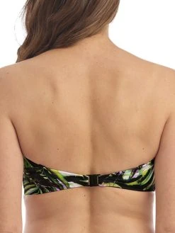 FANTASIE Palm Valley Twist Bandeau Bikini Top - Black -MARIE JO Shop braforme freya swimwear palm valley black uw twist bandeau bikini top fs6762 b