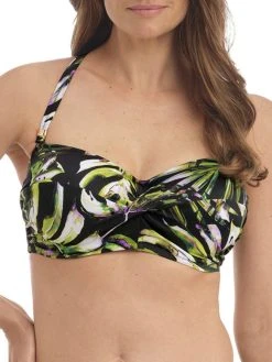 FANTASIE Palm Valley Twist Bandeau Bikini Top - Black