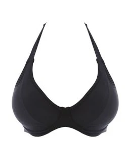FREYA Remix Halterneck Bikini Top - Black -MARIE JO Shop braforme freya swimwear remix as3943 blk uw padded halter bikini top p