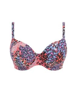 FREYA Serengeti Haze Plunge Bikini Top - Multi -MARIE JO Shop braforme freya swimwear serengeti haze multi uw plunge bikini top as201802 p