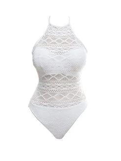 FREYA Sundance High Neck Swimsuit - White -MARIE JO Shop braforme freya swimwear sundance as3974whe white p