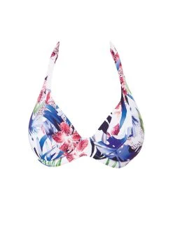 FANTASIE Santa Catalina Halter Plunge Bikini Top - Blue Depths -MARIE JO Shop braforme fs500004 bls fantasie swim santa catalina blue depths halter bikini top p