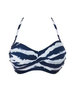 FANTASIE Lindos Twist Bandeau Bikini Top - Ink -MARIE JO Shop braforme fs500209 ink fantaise swim lindos ink underwired twist bandeau bikini top p