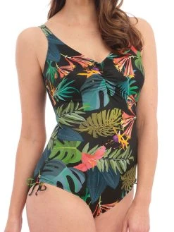 FANTASIE Monteverde V-Neck Swimsuit - Black -MARIE JO Shop braforme fs500730 blk fantasie swim monteverde black v neck swimsuit with adjustable leg s