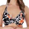 FANTASIE Port Maria Halter Plunge Bikini Top - Black