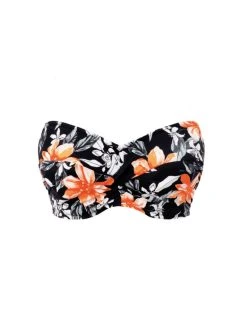 FANTASIE Port Maria Bandeau Bikini Top - Black -MARIE JO Shop braforme fs6892 blk fantasie swimwear port maria black twist bandeau scarf tie p1