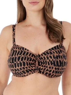 FANTASIE Kotu Bandeau Bikini Top - Copper -MARIE JO Shop braforme fs7012 cop fantasie swimwear kotu copper gathered bandeau multiway straps f2