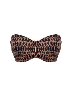 FANTASIE Kotu Bandeau Bikini Top - Copper -MARIE JO Shop braforme fs7012 cop fantasie swimwear kotu copper gathered bandeau multiway straps p