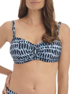 FANTASIE Kotu Bandeau Bikini Top - Ink -MARIE JO Shop braforme fs7012 ink fantasie swimwear kotu ink gathered bandeau multiway straps f1