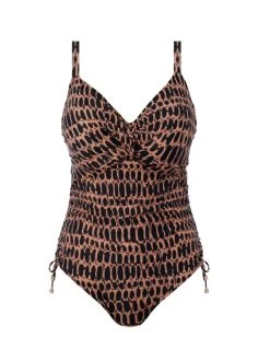 FANTASIE Kotu Twist Front Swimsuit- Copper -MARIE JO Shop braforme fs7018 cop cons fantasie swimwear kotu copper twist front swimsuit p