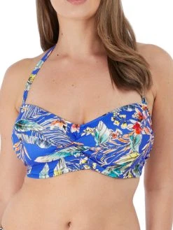 FANTASIE Burano Twist Bandeau Bikini Top - Pacific -MARIE JO Shop braforme fs7022 pac fantasie swim burano pacific underwired twist bandeau bikini top f1