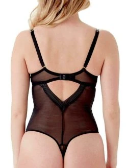 Gossard Sheer Stripe Body - Black -MARIE JO Shop braforme gossard sheer stripe bod 18809 blk black b