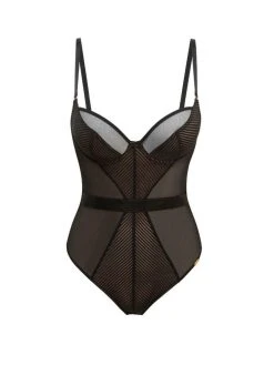 Gossard Sheer Stripe Body - Black -MARIE JO Shop braforme gossard sheer stripe bod 18809 blk black pf