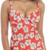 FREYA Hibiscus Beach Tankini - Sunset -MARIE JO Shop braforme hibiscus beach sunset uw plunge tankini top as201256 f