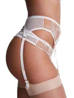 Aubade Tresor Infini Suspender -MARIE JO Shop braforme lingerie aubade tresnor infini whiw white wind id50 s