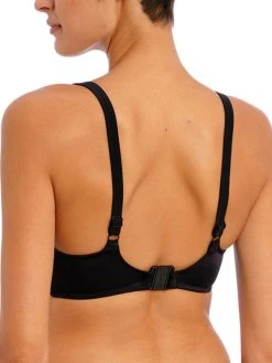 FREYA Ibiza Waves Plunge Bikini Top - Black -MARIE JO Shop braforme lingerie freya swimwear as203802 blk black b