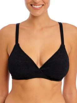 FREYA Ibiza Waves Plunge Bikini Top - Black