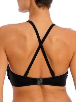 FREYA Ibiza Waves Bandeau Bikini Top - Black -MARIE JO Shop braforme lingerie freya swimwear as203810 blk black b1
