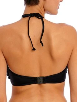 FREYA Ibiza Waves Bandeau Bikini Top - Black -MARIE JO Shop braforme lingerie freya swimwear as203810 blk black b3