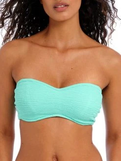 FREYA Ibiza Waves Bandeau Bikini Top - Frozen -MARIE JO Shop braforme lingerie freya swimwear as203810 sob sorbet f3