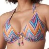 PRIMADONNA Kea Half Padded Plunge Bikini Top - Rainbow Paradise
