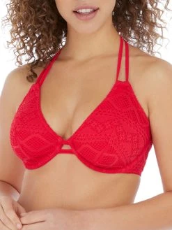 FREYA Sundance Halter Bikini Top - Red