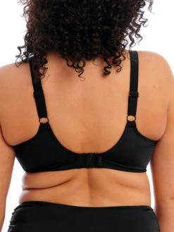 ELOMI Plain Sailing Plunge Bikini Top - Black -MARIE JO Shop braforme swim elomi 7284 blk back