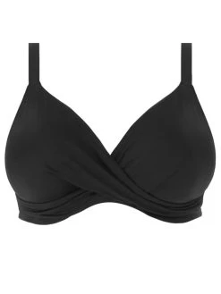 ELOMI Magnetic Plunge Bikini Top - Black -MARIE JO Shop braforme swim elomi magnetic 7193 blk plain