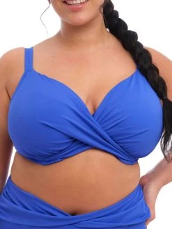 ELOMI Magnetic Plunge Bikini Top - Sapphire