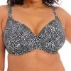 ELOMI Pebble Cove Plunge Bikini Top - Black -MARIE JO Shop braforme swim elomi pebble 20cove 801102 blk front