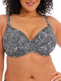 ELOMI Pebble Cove Plunge Bikini Top - Black