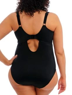 ELOMI Plain Sailing Plunge Swimsuit - Black -MARIE JO Shop braforme swim elomi plain 20sailing 7280 blk back