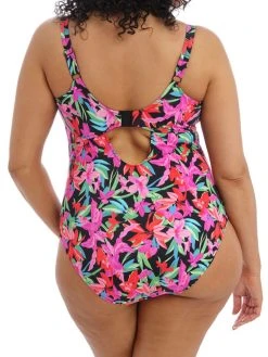 ELOMI Savaneta Non Wired Swimsuit - Black -MARIE JO Shop braforme swim elomi savaneta 801343 blk back