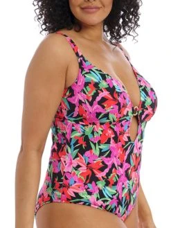 ELOMI Savaneta Non Wired Swimsuit - Black -MARIE JO Shop braforme swim elomi savaneta 801343 blk side