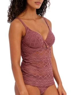 FREYA Sundance Tankini Top - Nutmeg -MARIE JO Shop braforme swim freya sundance 3972 nug side