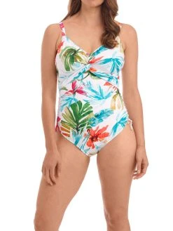 FANTASIE Kiawah Island Twist Front Swimsuit - Aquamarine -MARIE JO Shop braforme swimsuit fantasie kiawah 20island 501231 aqe full 20body