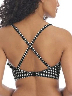FREYA Check In Bandeau Bikini Top - Monochrome -MARIE JO Shop braforme swimwear as201910 mom freya swim check in monochrome underwired bandeau bikini top b1