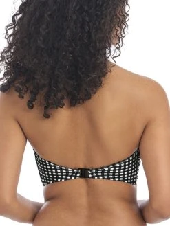 FREYA Check In Bandeau Bikini Top - Monochrome -MARIE JO Shop braforme swimwear as201910 mom freya swim check in monochrome underwired bandeau bikini top b2