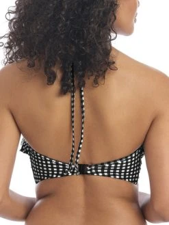 FREYA Check In Bandeau Bikini Top - Monochrome -MARIE JO Shop braforme swimwear as201910 mom freya swim check in monochrome underwired bandeau bikini top b3