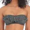 FREYA Check In Bandeau Bikini Top - Monochrome