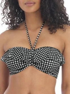 FREYA Check In Bandeau Bikini Top - Monochrome -MARIE JO Shop braforme swimwear as201910 mom freya swim check in monochrome underwired bandeau bikini top f3