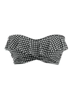 FREYA Check In Bandeau Bikini Top - Monochrome -MARIE JO Shop braforme swimwear as201910 mom freya swim check in monochrome underwired bandeau bikini top p