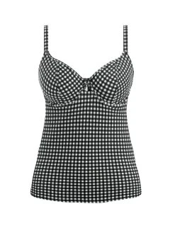 FREYA Check In Plunge Tankini Top - Monochrome -MARIE JO Shop braforme swimwear as201956 mom freya swim check in monochrome underwired plunge tankini top p