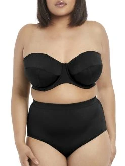 ELOMI Essentials Classic High Rise Bikini Brief - Black -MARIE JO Shop braforme swimwear elomi es7600 blk swim essentials black classic brief full