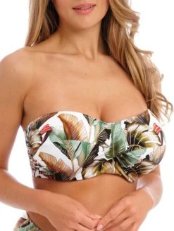 FANTASIE Kinabalu Twist Bandeau Bikini Top - Jungle