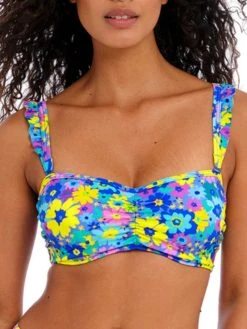 FREYA Garden Disco Bandeau Bikini Top - Multi -MARIE JO Shop braforme swimwear freya garden 20disco 204310 mui front2