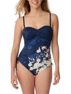 Triumph Botanical Leaf Swimsuit - Blue Combination