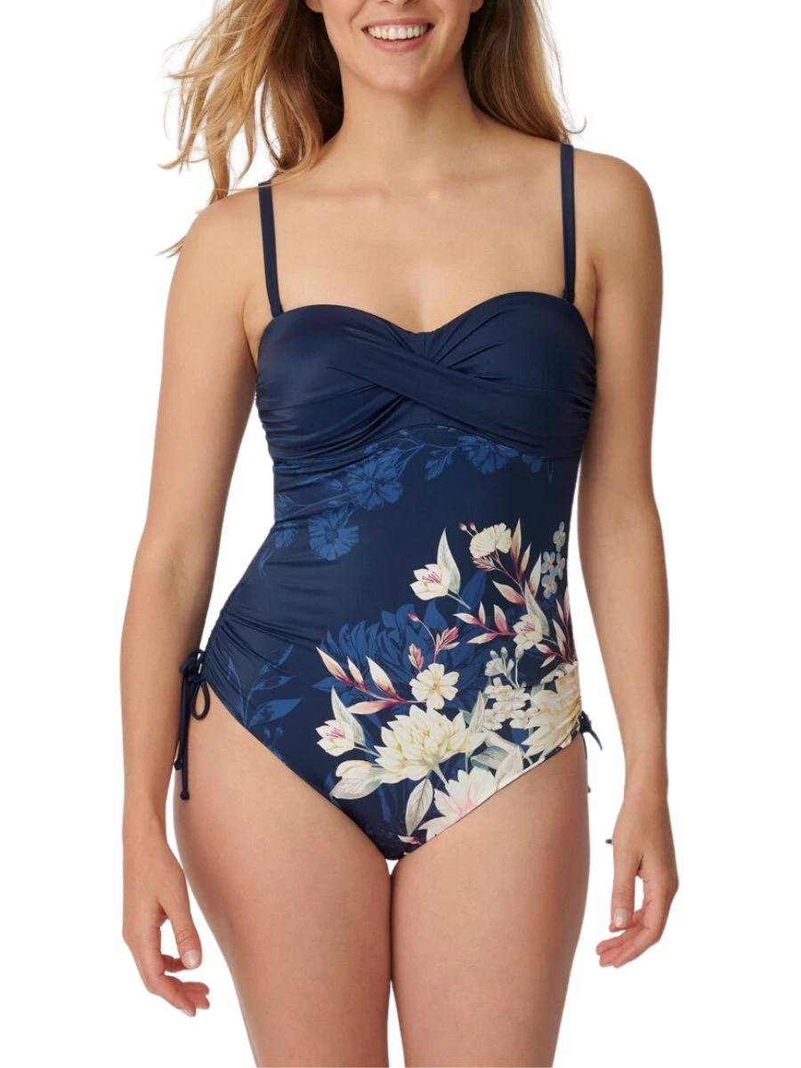 Triumph Botanical Leaf Swimsuit - Blue Combination 3 Triumph Botanical Leaf Swimsuit - Blue Combination